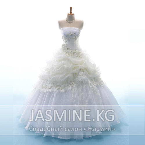 Открыть карточку платья WD-38AT Белое/золотое/бежевое(айвори) свадебное пышное открытое