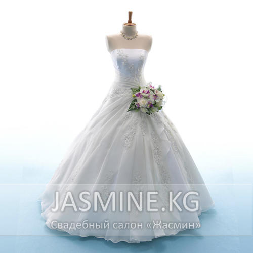 Open dress card WD-26AT Белое/бежевое(айвори) свадебное пышное открытое